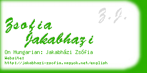 zsofia jakabhazi business card