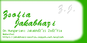 zsofia jakabhazi business card